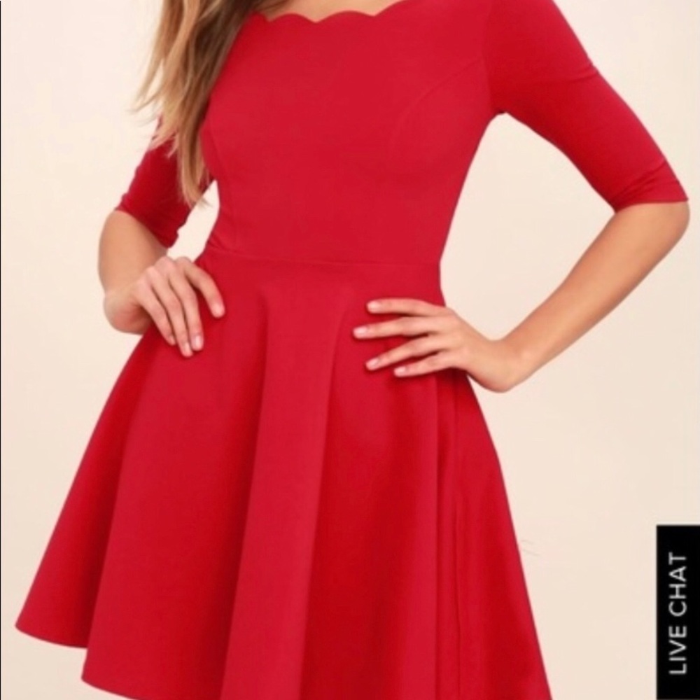 Lulu red dress worn once for pictures